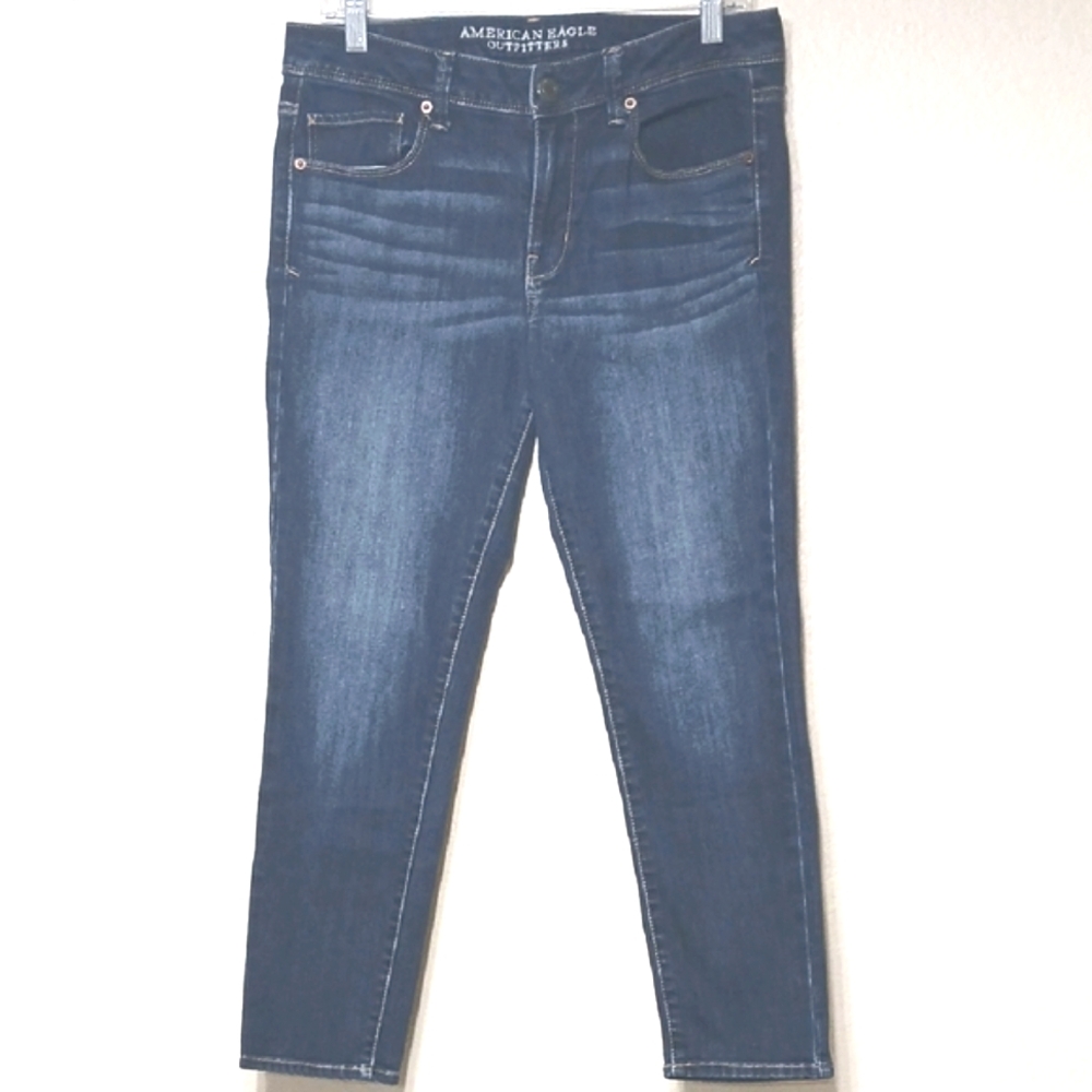 BO-36--American Eagle Outfitters Dark Blue Ankle (Skinny) Jeans